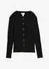 Finstrikket cardigan i viskosemiks, bonprix