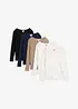 Ribbestrikket topp i 100% økologisk bomull (5-pack), bonprix