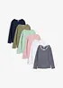 Langermet topp (6-pack), bonprix