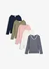 Langermet topp (5-pack), bonprix
