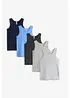 Singlet med økologisk bomull (5-pack), bonprix