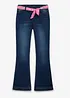 Flared-jeans med knytebelte, Mid Waist, bonprix