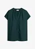 Kortermet bluse med skjult knappestolpe, bonprix