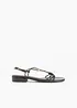 Remsandaler med metallic-detaljer, bonprix