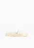 Slip in-sandaler i heklet stil, bonprix