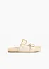Slip-in sandaler i baststil, bonprix