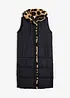 Vattert vest med pilefleece, bonprix