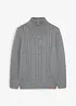 Half zip genser med flettemønster, bonprix
