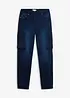 Slim fit cargo joggejeans med strikklinning, straight, bonprix
