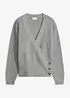 Oversized genser i omslagsstil, bonprix