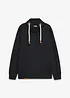 Sweatshirt med sjalskrage og detaljer i imitert skinn, bonprix