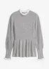 Genser med bluseinnfelling, bonprix