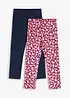 Leggings fra Lurchi av elastisk økologisk bomullsmiks (2-pack), Lurchi