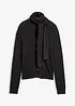 Finstrikket cardigan med skjerf, bonprix