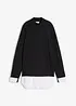 Oversized genser med blusedetaljer, bonprix