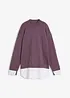 Oversized genser med blusedetaljer, bonprix