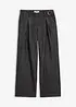 Wide leg jeans med legg, bonprix