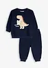Sett med sweatshirt og bukse i 100% økologisk bomull (2 deler), bonprix