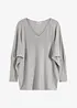 Finstrikket genser med strass, bonprix