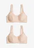 BH uten spiler med økologisk bomull (2-pack), bonprix