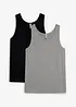 Singlet i økologisk bomull (2-pack), bonprix