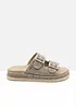 Slip-in sandaler i heklet stil med platåsåler fra Tom Tailor, Tom Tailor