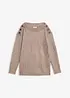 Oversized genser med knapper, bonprix