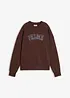 Oversized sweatshirt i bomullsmiks, bonprix