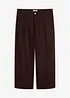 Wide leg bukse med legg og komfortlinning, bonprix