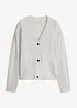 Cardigan med hullmønster, bonprix