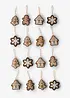 Juletrepynt i pepperkakedesign (16-pack), bonprix