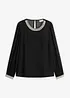 Chiffonbluse med strasspynt, bonprix