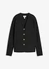 Cardigan i myk, ribbet jersey, bonprix