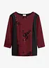 Jacquardtopp med broderi, bonprix