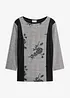 Jacquardtopp med broderi, bonprix