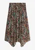 Skjørt i chiffon med asymmetrisk nederkant, bonprix