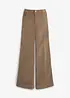 Mama bukse med lav linning i stretchy kordfløyel, wide leg, bonprix