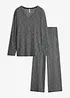 Loungewear kosedress i ribbemateriale, bonprix