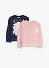 Sweatshirt i 100% bomull (2-pack), bonprix