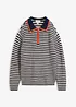 Half-zip-genser i strukturstrikk, bonprix