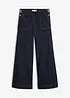 Wide Leg-jeans, High Waist med påsatte lommer, bonprix