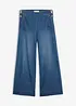 Wide Leg-jeans, High Waist med påsatte lommer, bonprix