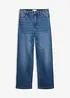 Wide leg jeans med leopardmønstrede detaljer, bonprix