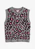 Strikket vest med loddent garn, bonprix
