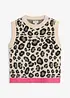 Strikket vest med loddent garn, bonprix