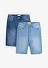 Bermudajeans med stretch (2-pack) med forsterket skritt, Regular Fit, bonprix