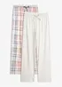 Vevd pyjamasbukse i flanell (2-pack), bonprix