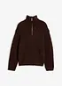 Half-zip-genser i boucléstil, bonprix