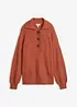 Half-zip-genser i bomullsmiks, bonprix