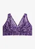 Minimizer-bralette med tofargede blonder, bonprix